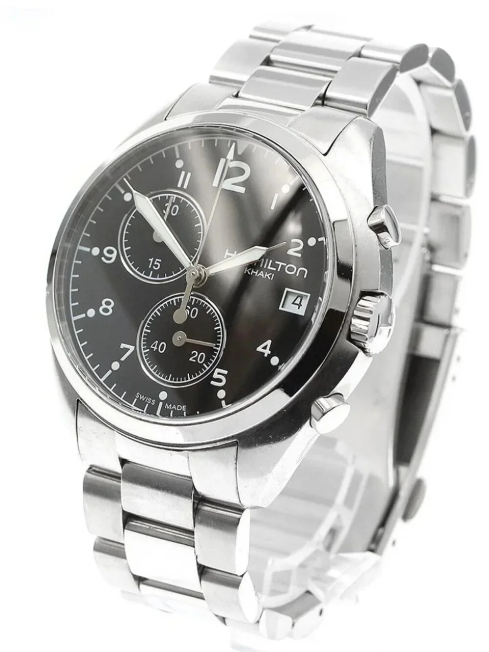 HAMILTON Khaki Aviation H765102 Chronograph black Dial Quartz Men's Watch_961147